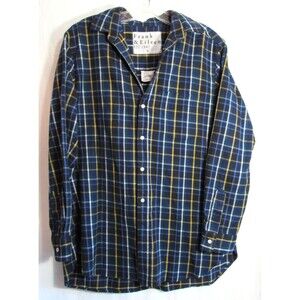 Frank & Eileen Joedy Blue Plaid Flannel Long Sleeve Button Down Shirt Size S EUC